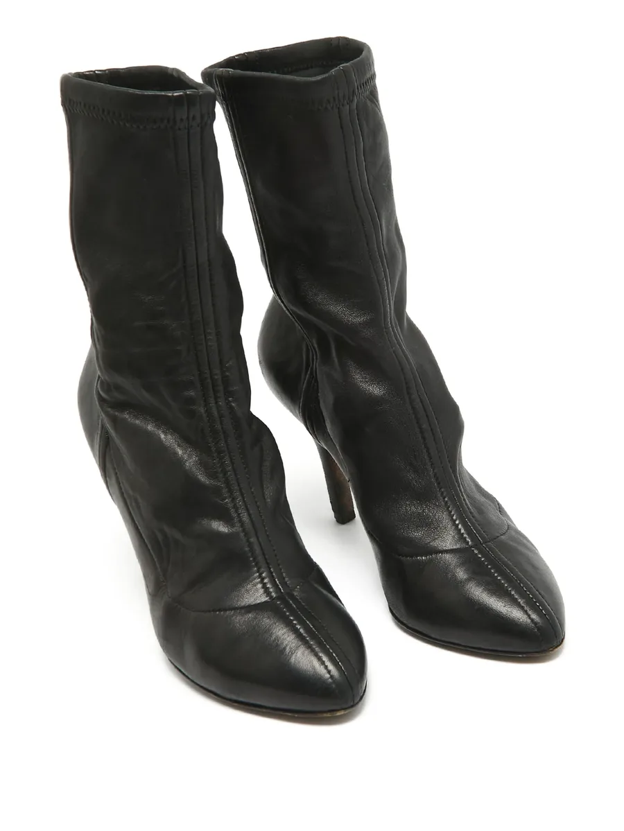 110mm leather ankle boots 14