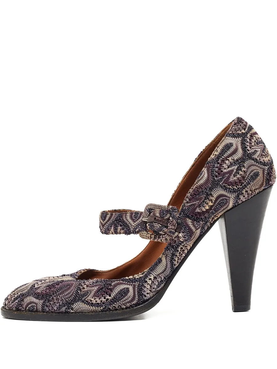 110mm leather heeled pumps 2