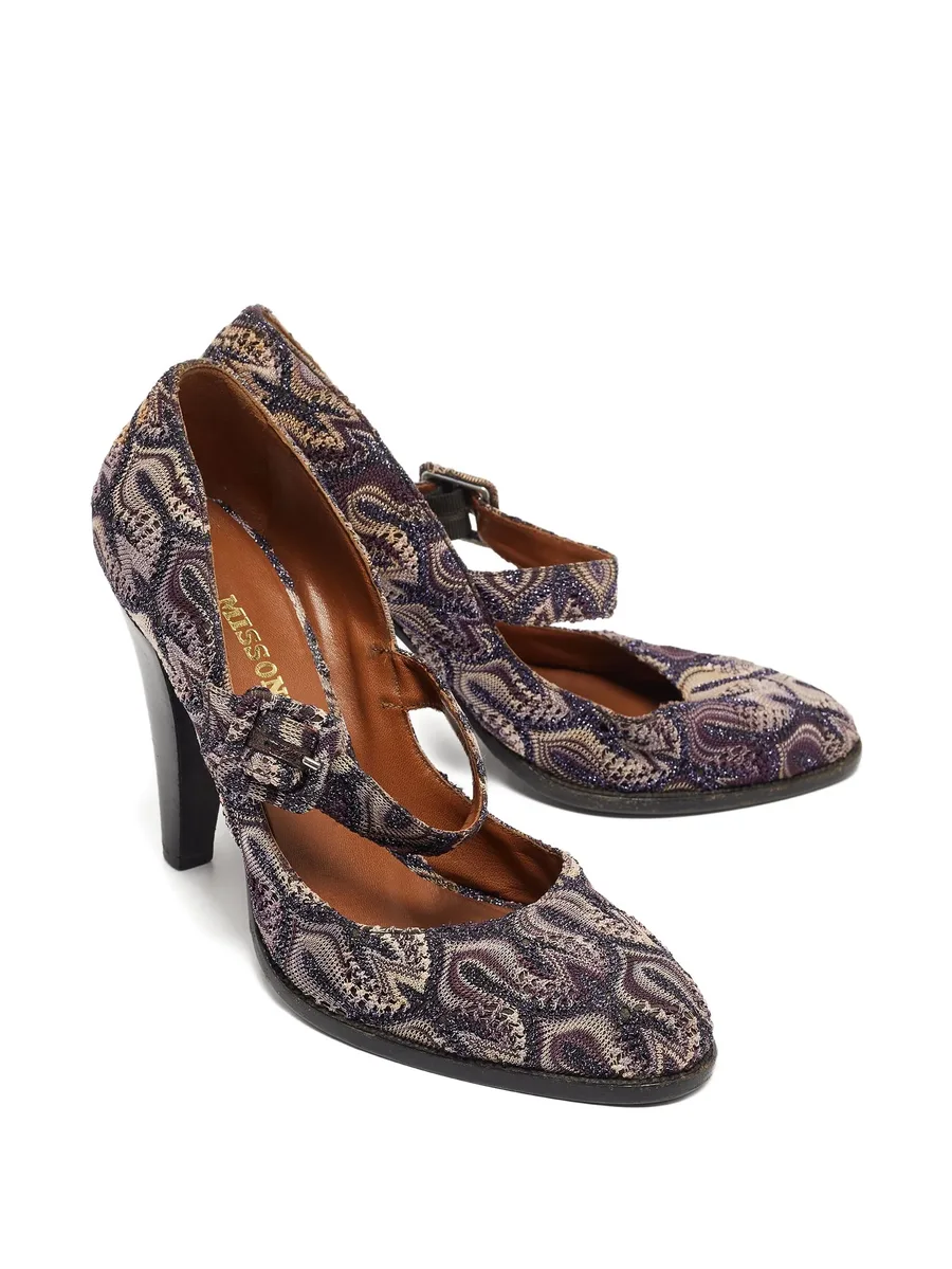 110mm leather heeled pumps 6