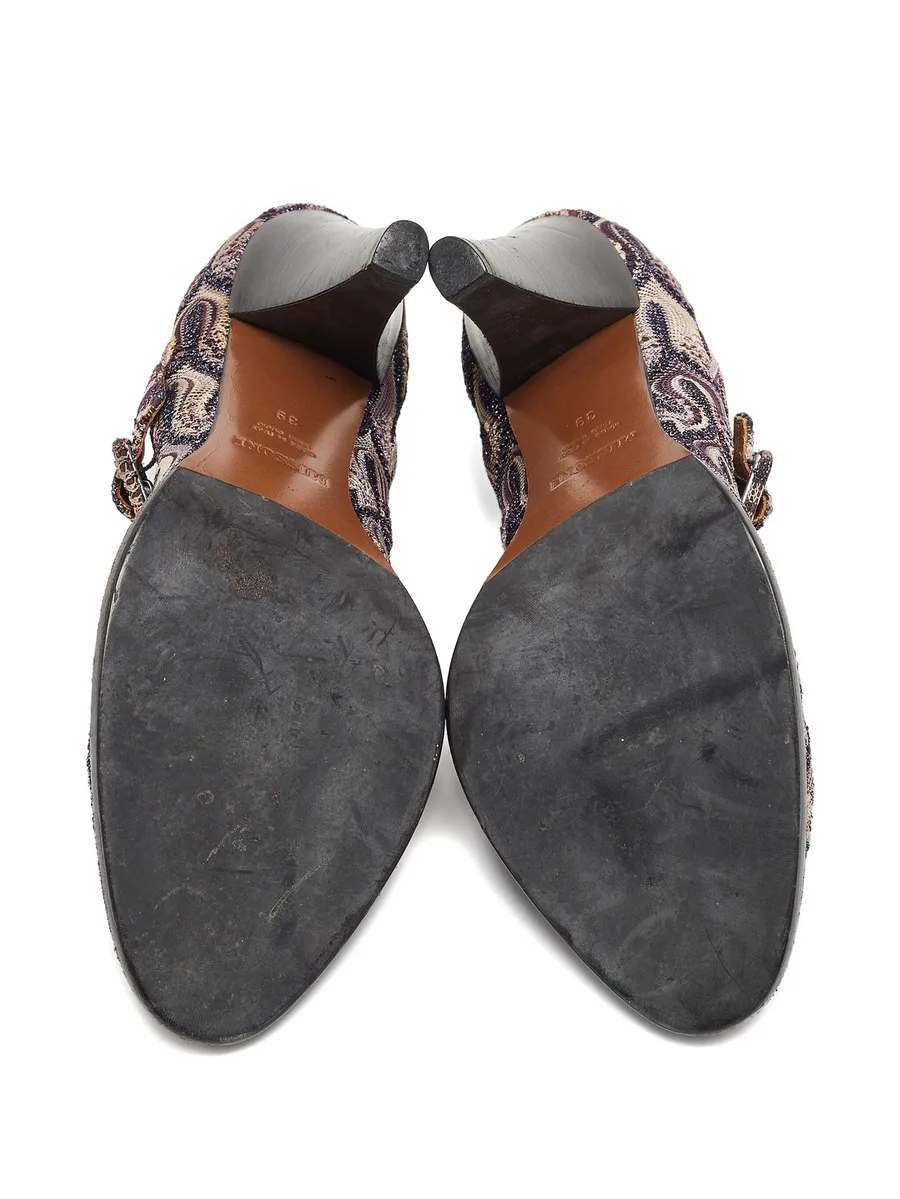 110mm leather heeled pumps 9