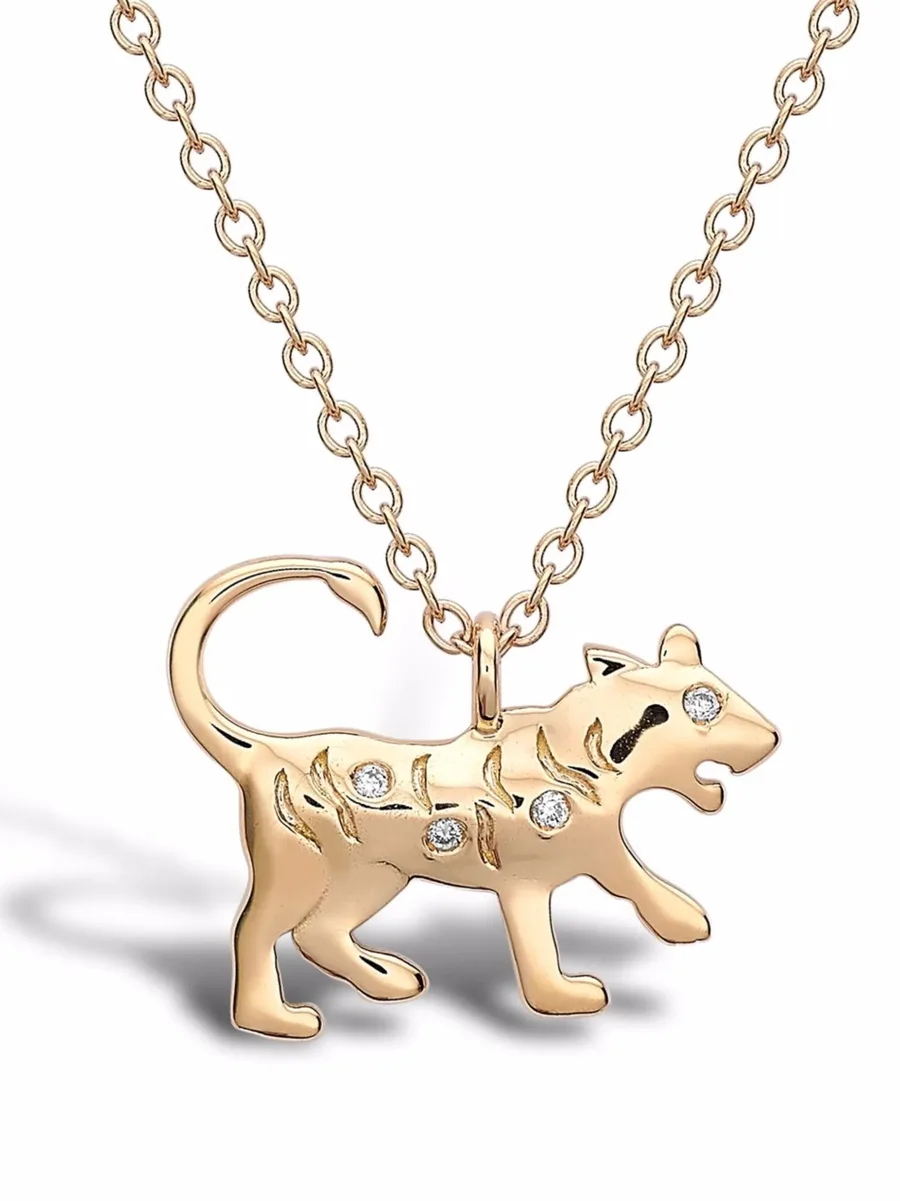 колье Zodiac Tiger из желтого золота с бриллиантами 1