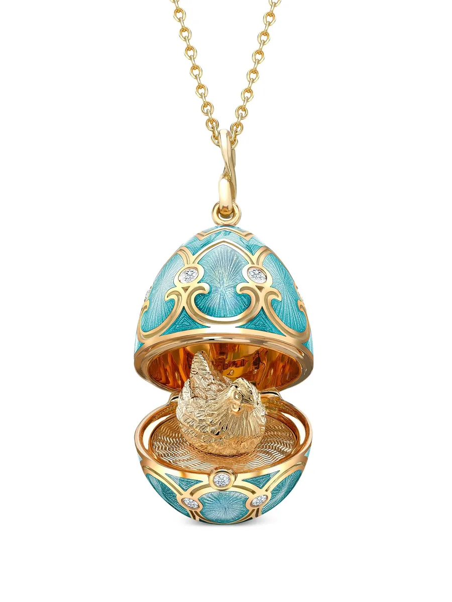колье Heritage Hen Surprise из желтого золота с бриллиантами 3