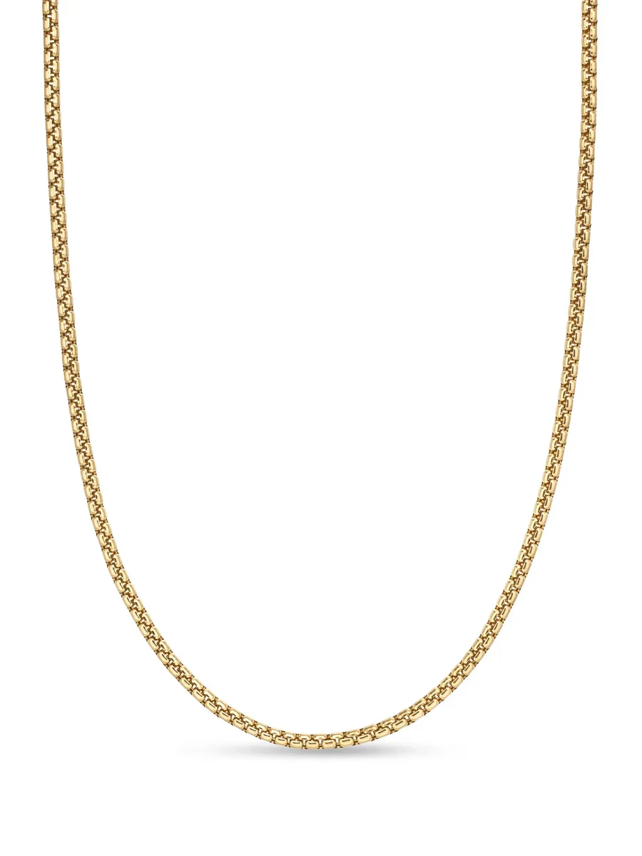 колье Box Chain из желтого золота (2.7 мм) 1