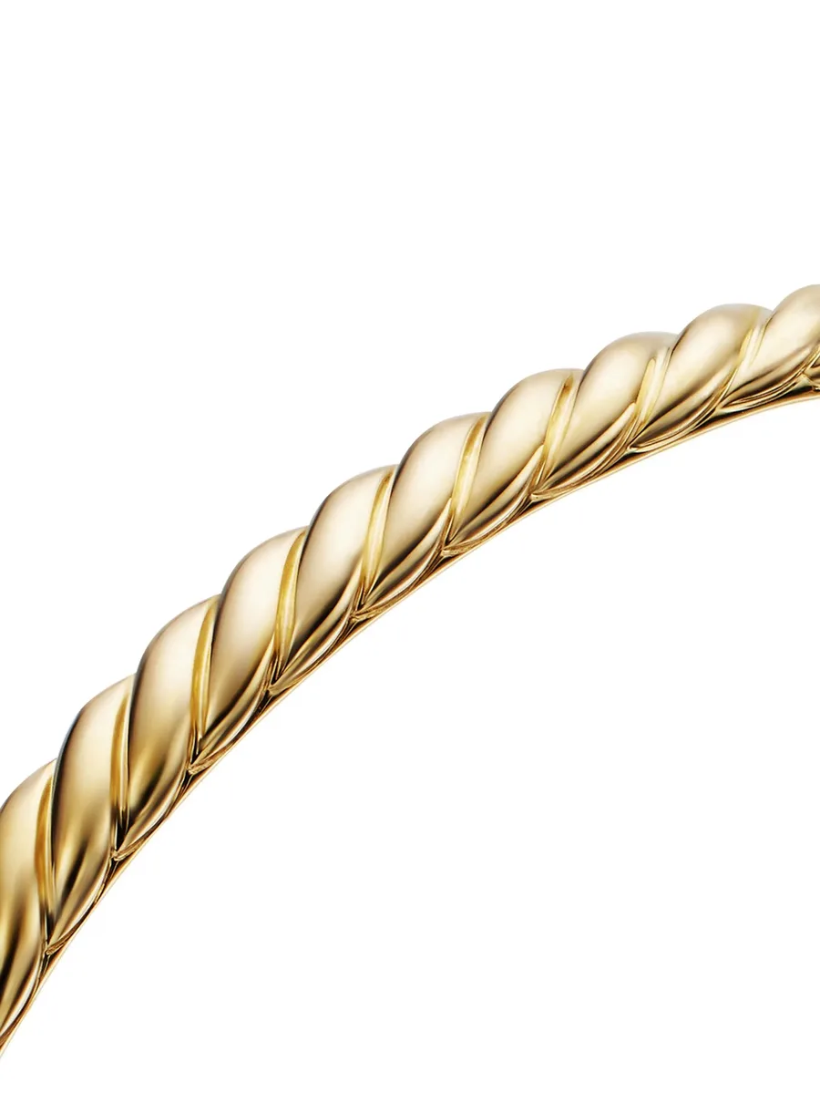 браслет-бэнгл Sculpted Cable из желтого золота (4.6 мм) 11