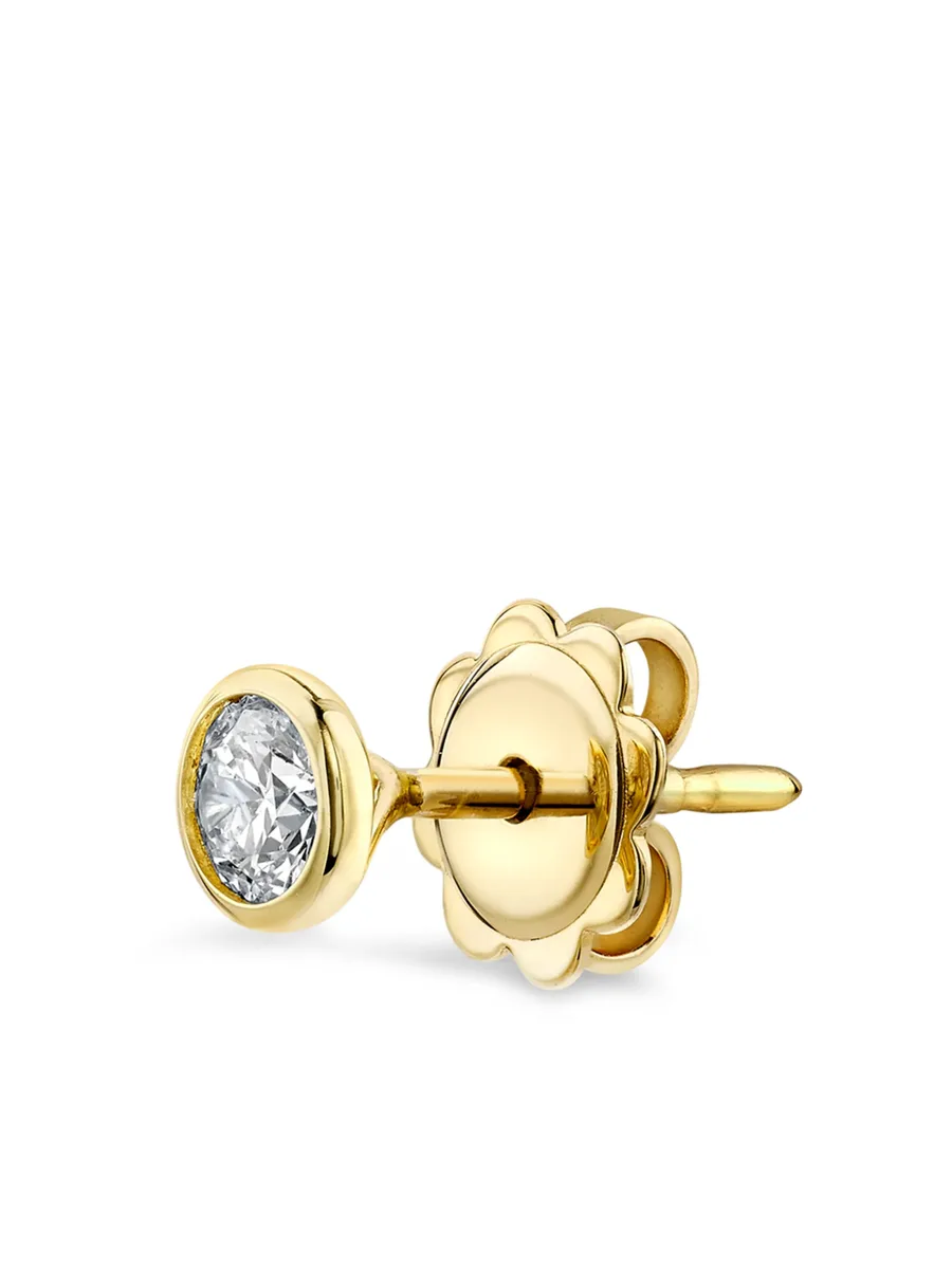 серьги-гвоздики Sundance из желтого золота с бриллиантами 3