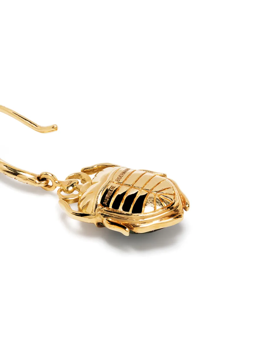 серьги Scarab из желтого золота с цаворитом и бриллиантами 8