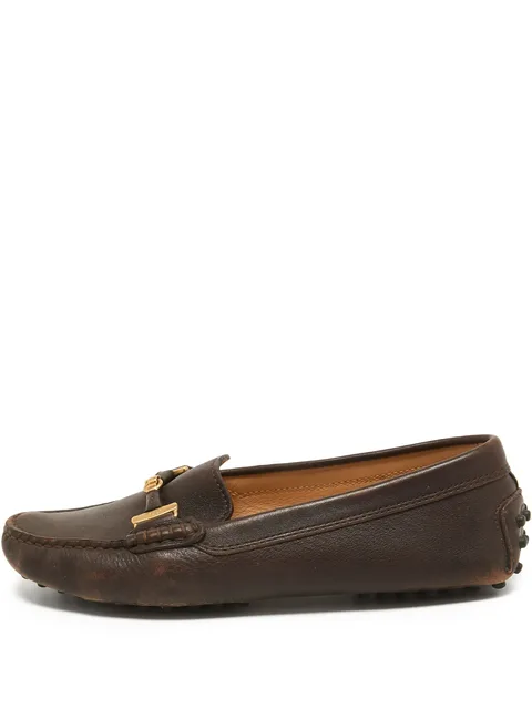 pre-owned leather loafers
