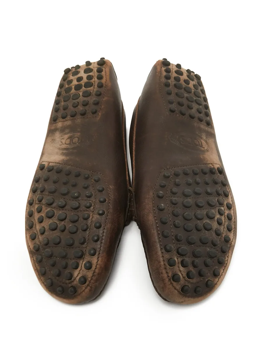 pre-owned leather loafers 10