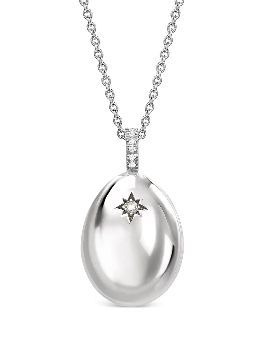 колье Fabergé Essence I Love You Egg из белого золота с бриллиантами 3