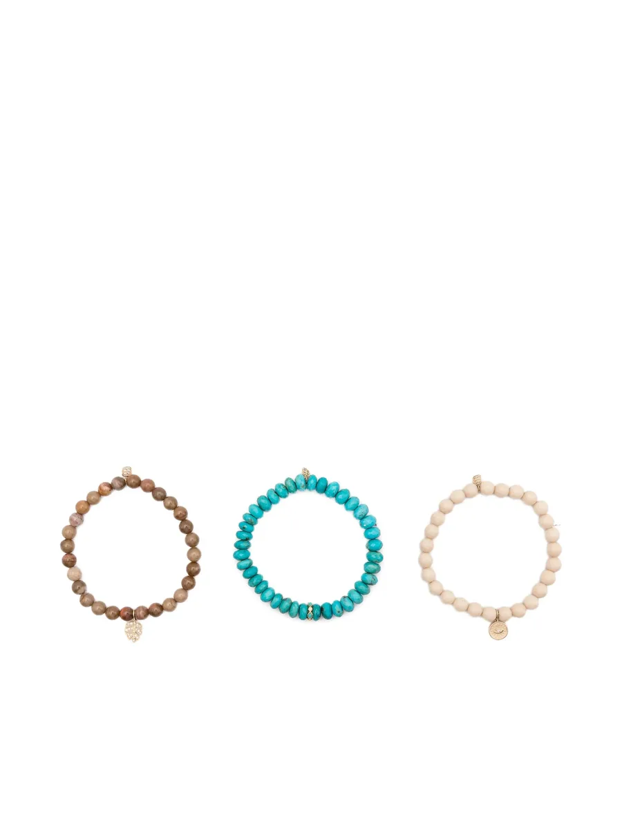 14k yellow gold Diamond Leaf Turquoise bracelet 1