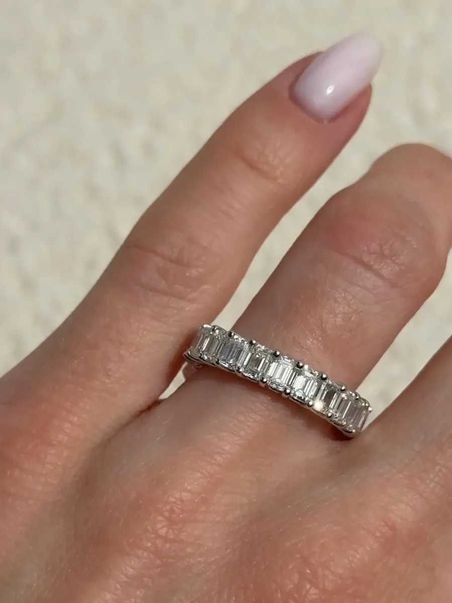 кольцо Eternity Band из белого золота с бриллиантами 5