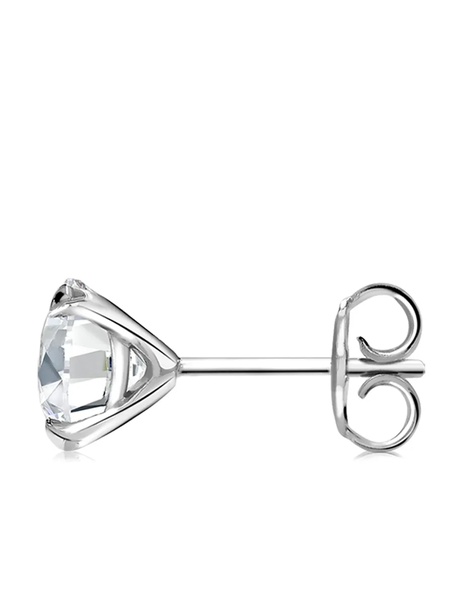 серьги-гвоздики Windsor из белого золота с бриллиантами 3