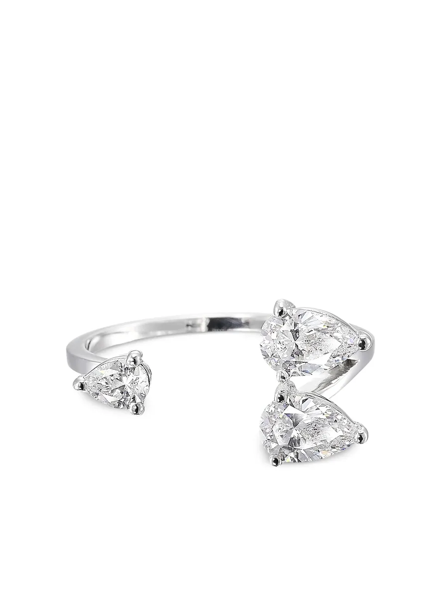 14kt white gold Orion floating-diamond ring 1