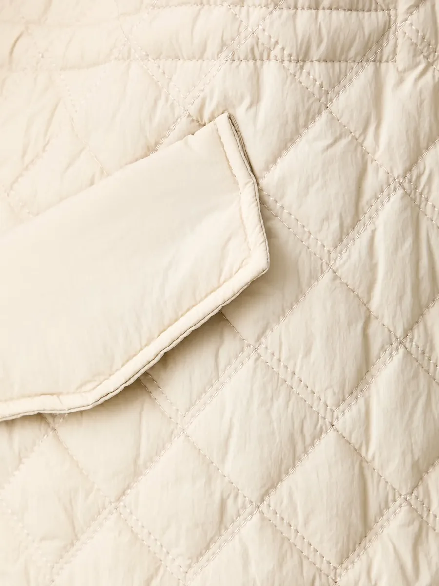 quilted corduroy-collar jacket 5