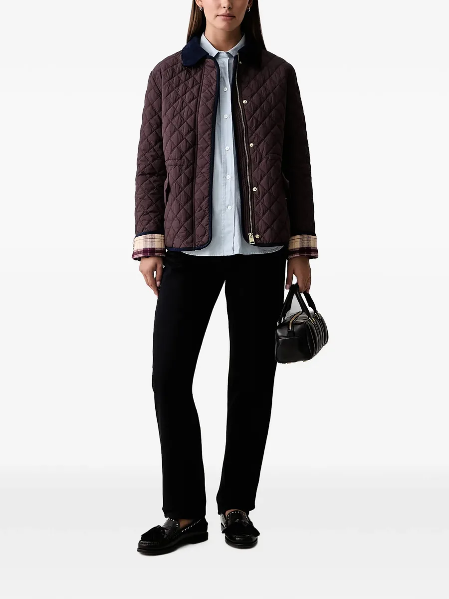 Vutsov quilted corduroy-collar jacket 2