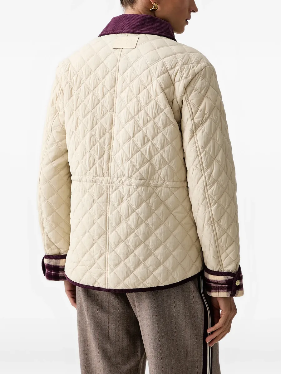 quilted corduroy-collar jacket 3