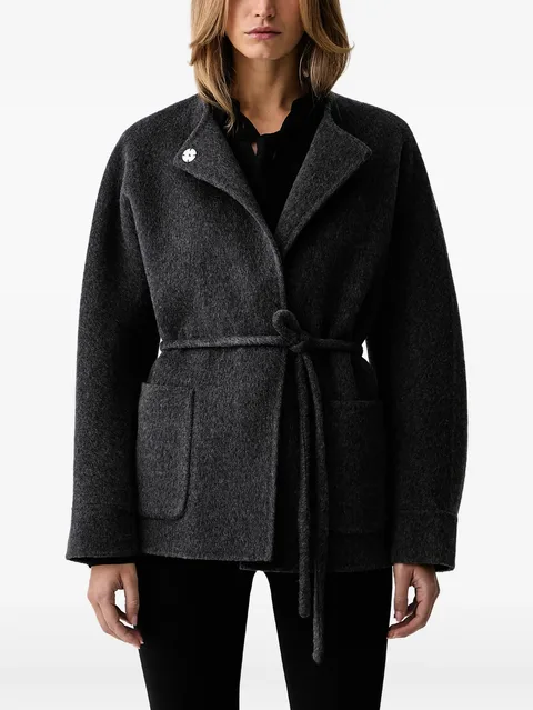 belted patch-pocket jacket