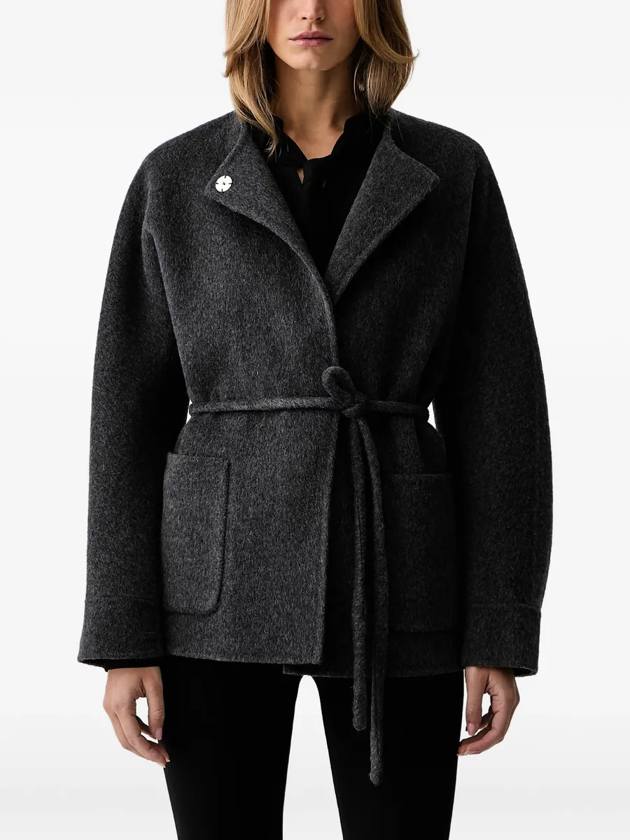 belted patch-pocket jacket 1