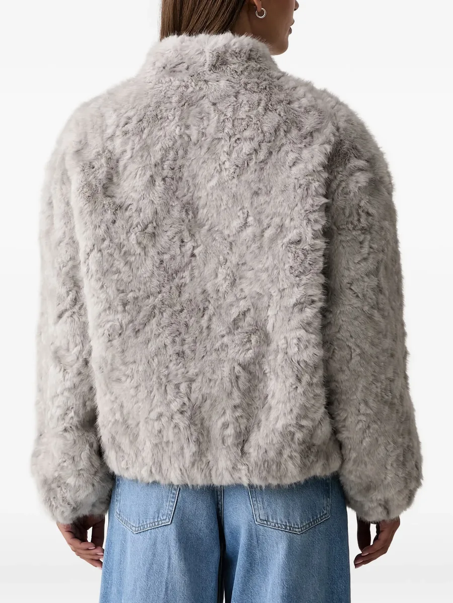 faux-fur pocket-detail jacket 3