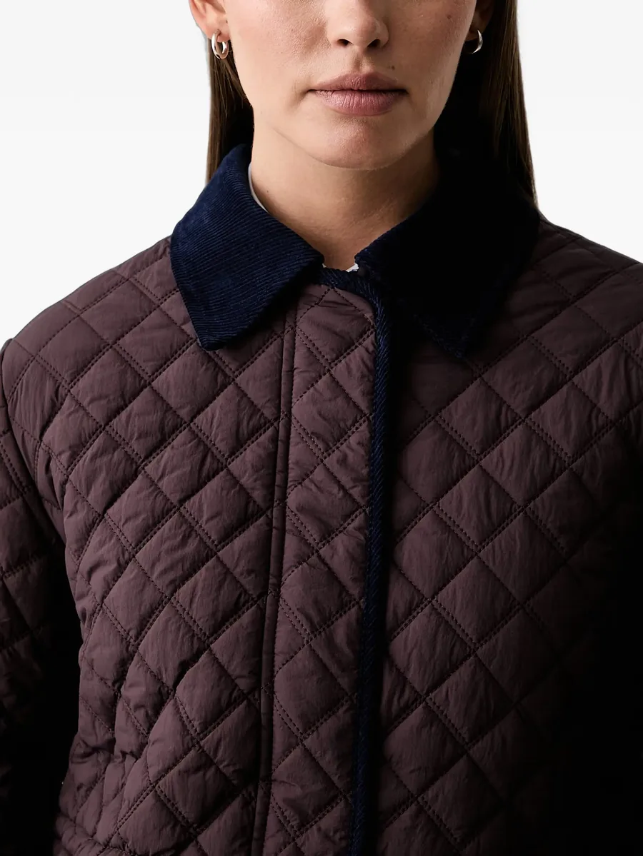 Vutsov quilted corduroy-collar jacket 4