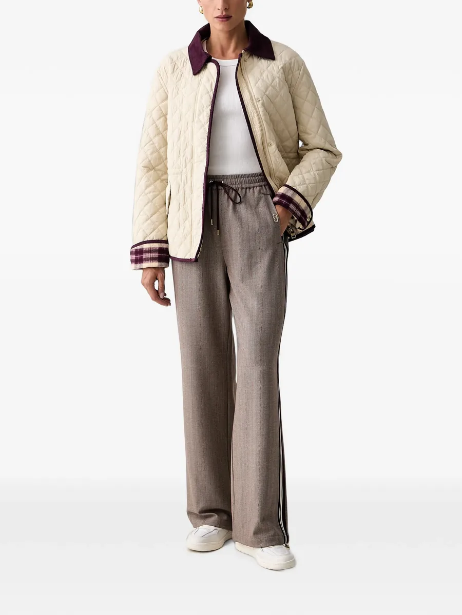 quilted corduroy-collar jacket 2