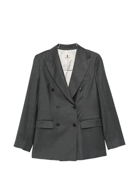 double-breasted peaked-lapel jacket