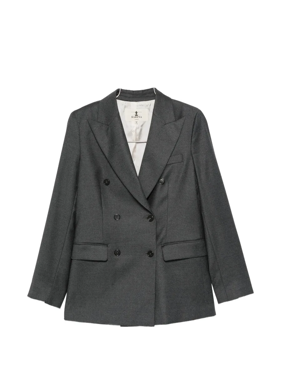 double-breasted peaked-lapel jacket 1