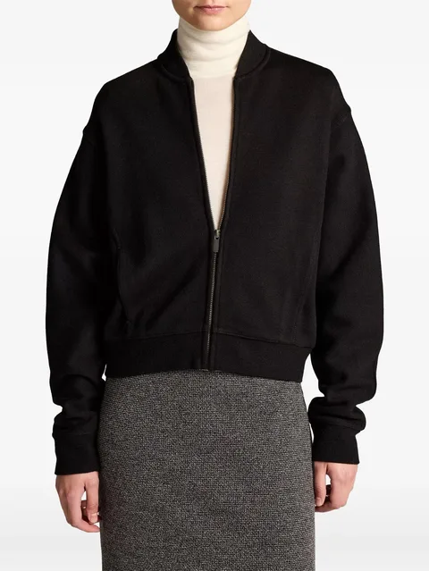 ponte-knit bomber jacket