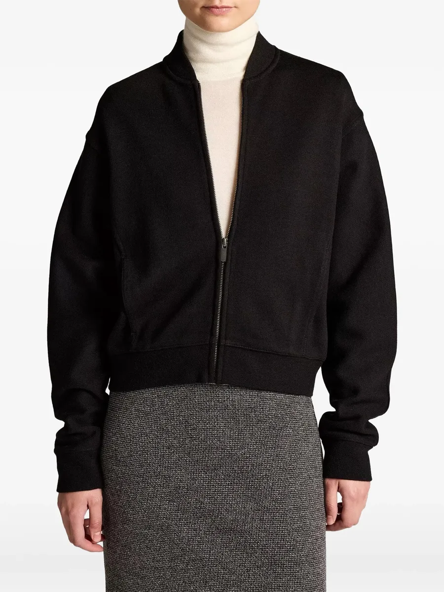 ponte-knit bomber jacket 1