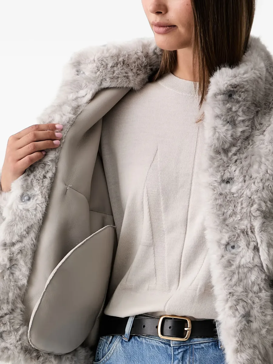 faux-fur pocket-detail jacket 6