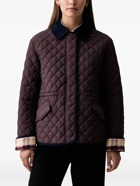 Vutsov quilted corduroy-collar jacket