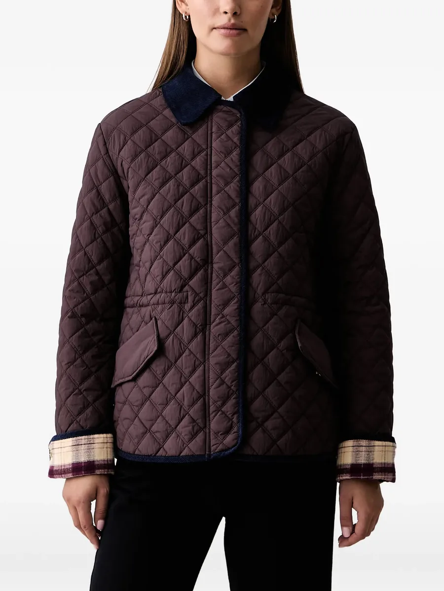 Vutsov quilted corduroy-collar jacket 1