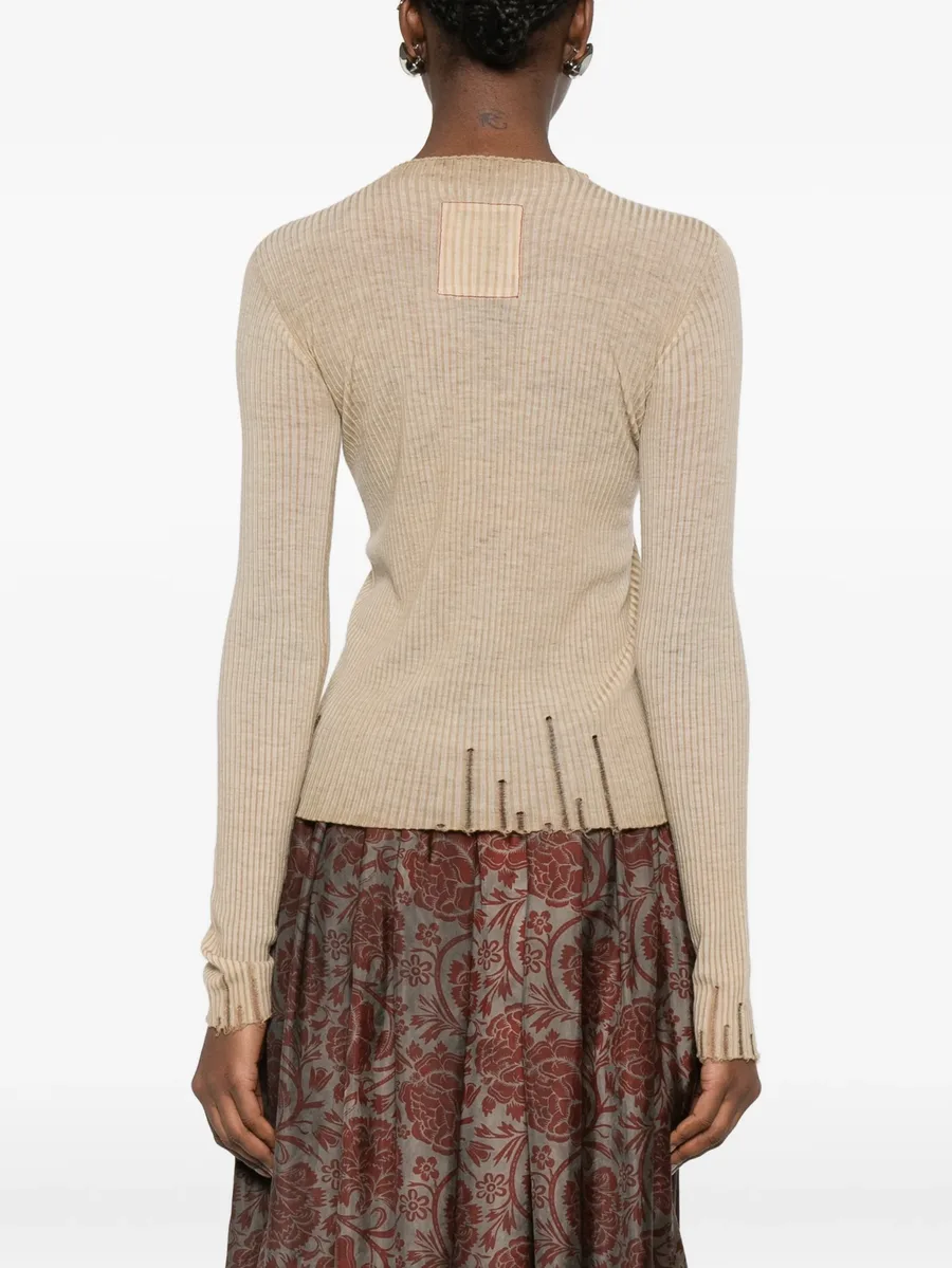 ribbed frayed blouse 7