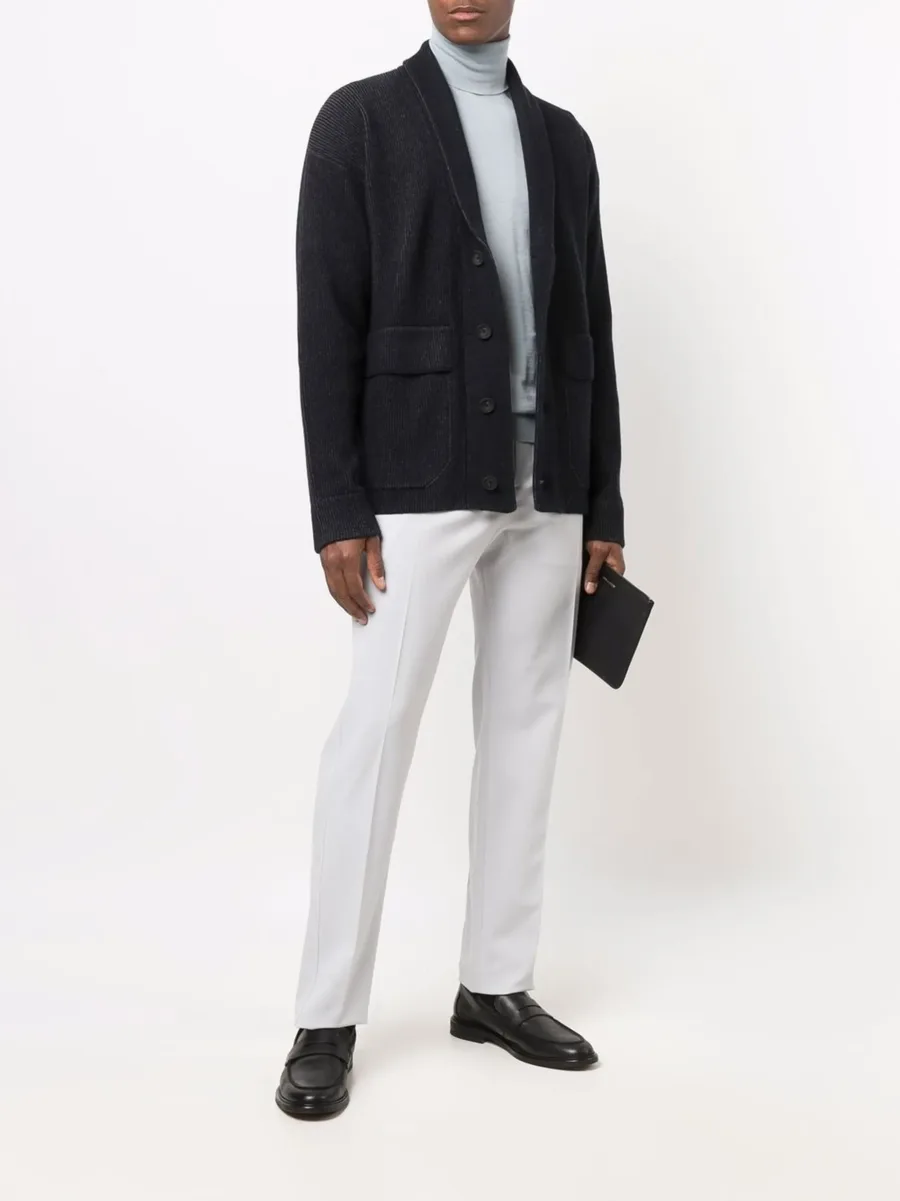 ribbed-knit cardigan 10