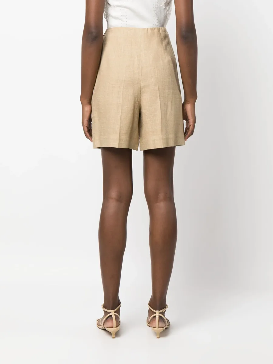 high-waisted tailored shorts 7