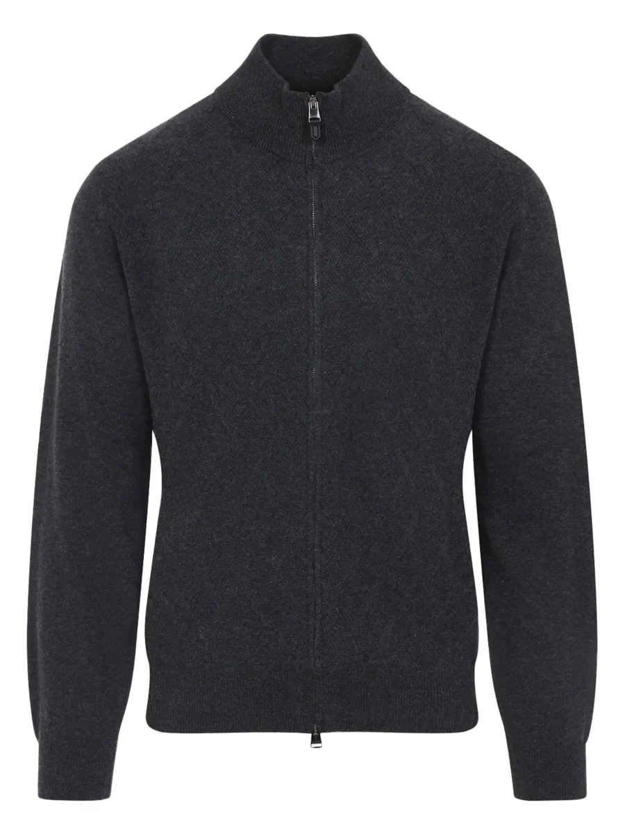 zip-fastening cardigan 1