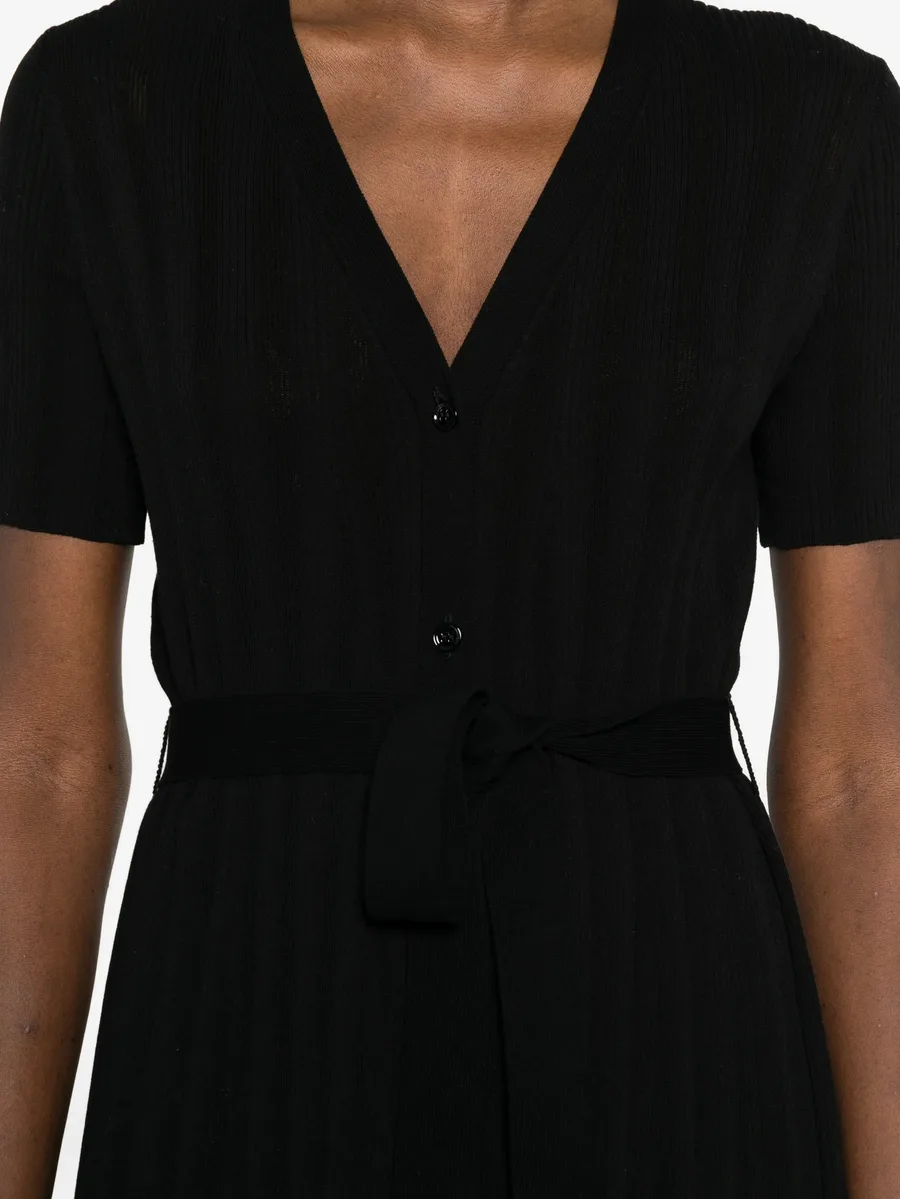 V-neck ribbed midi dress 9
