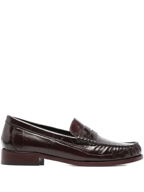 penny leather loafers