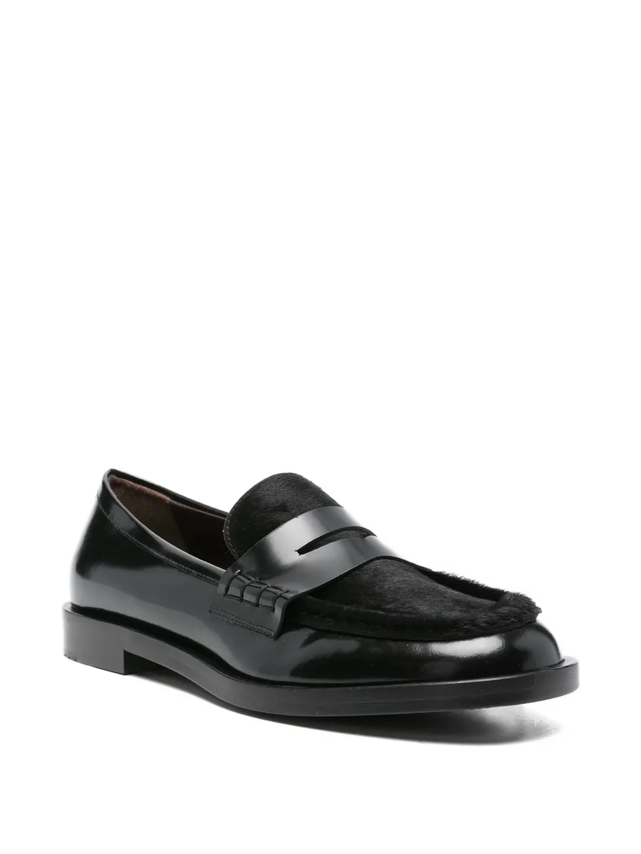 leather fur loafers 3