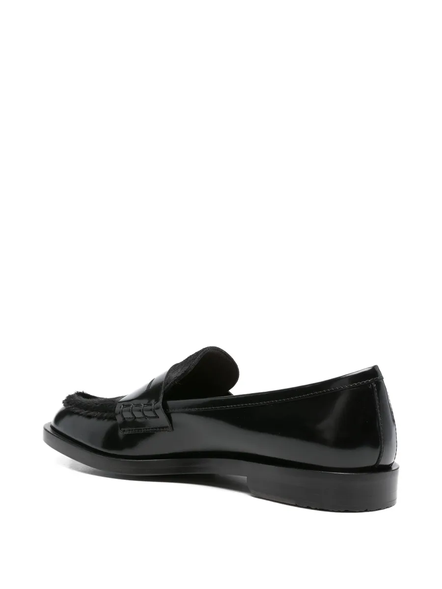 leather fur loafers 6