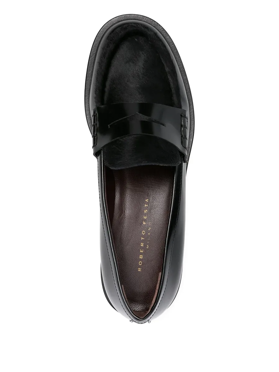 leather fur loafers 7