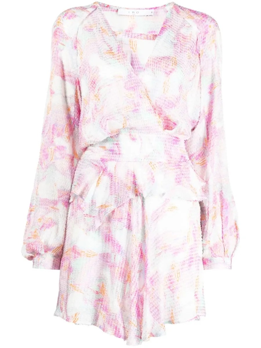 textured-finish floral-print dress 1