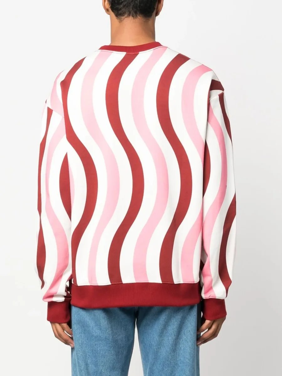 wave-print cotton sweatshirt 9