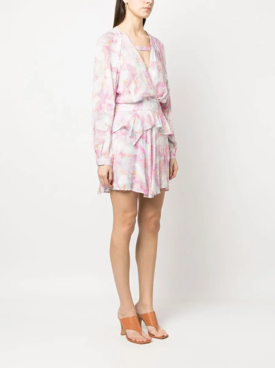textured-finish floral-print dress 5