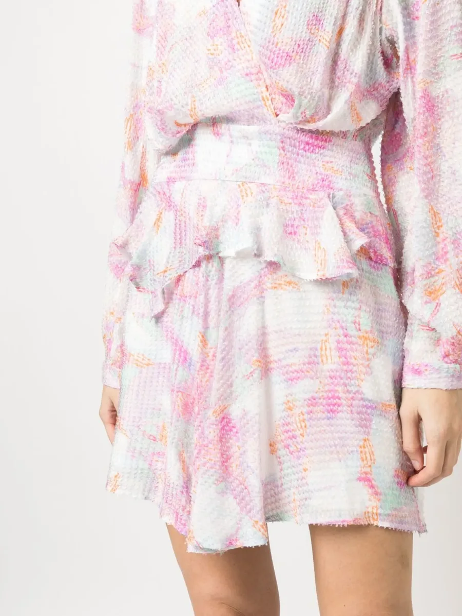 textured-finish floral-print dress 10
