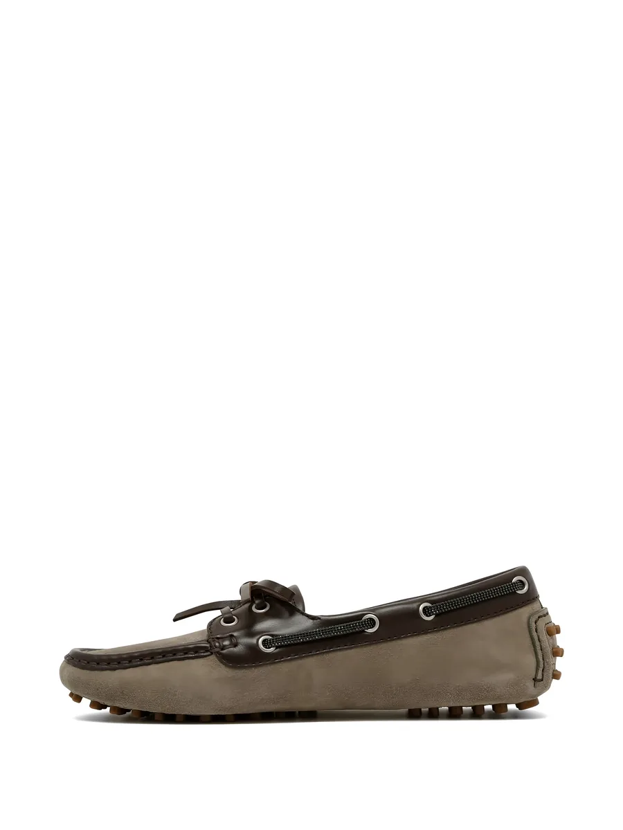 lace-up suede boat shoes 7