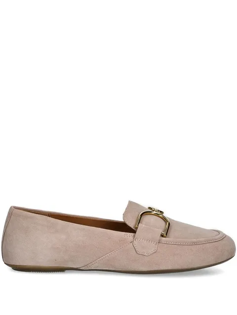 buckle-detail suede loafers