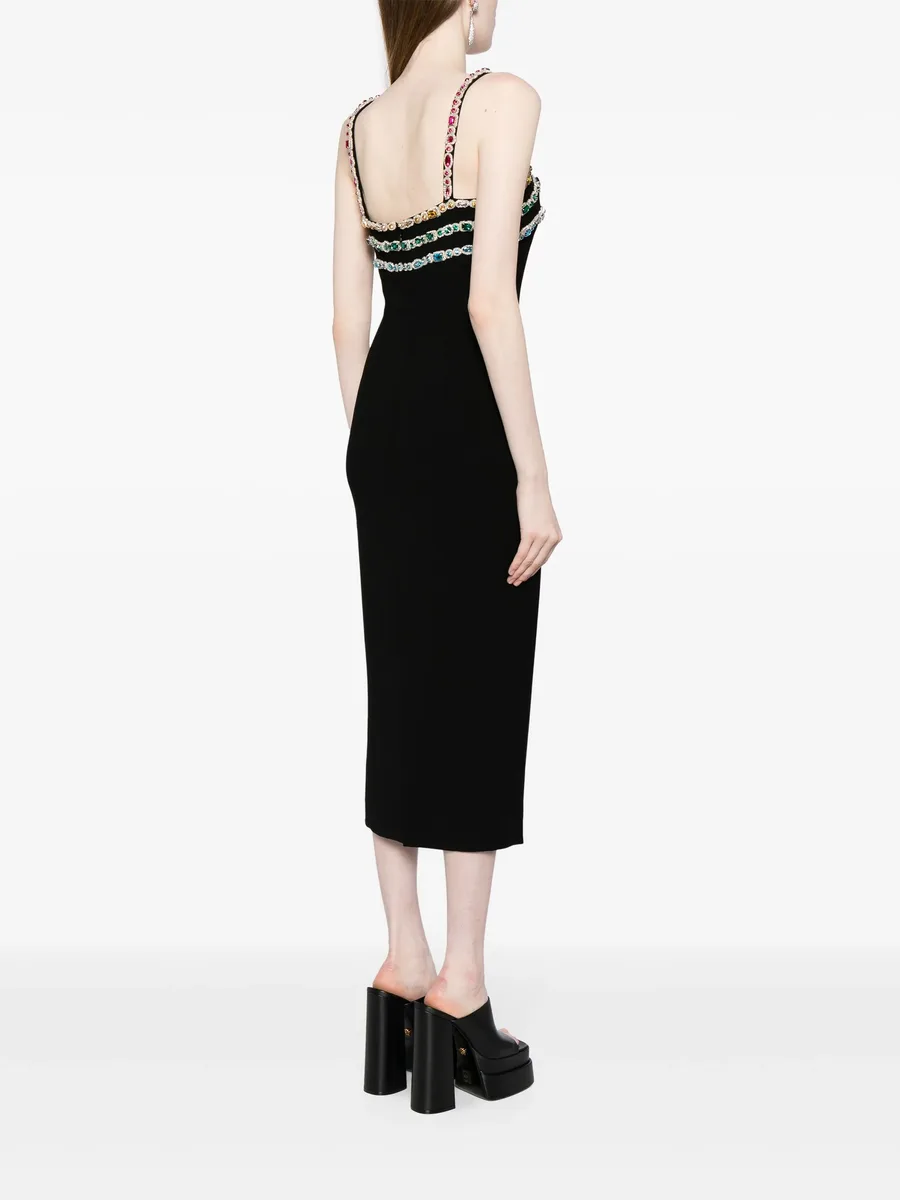 crystal-embellished cady midi dress 7