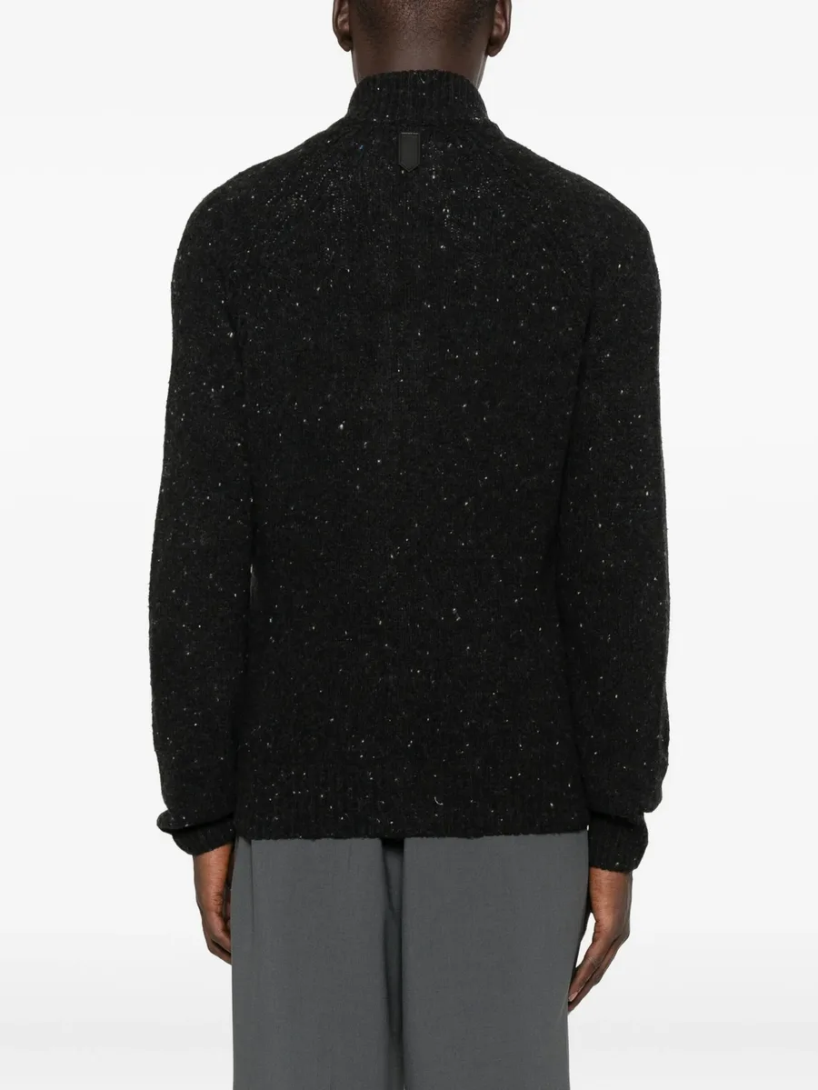 speckled zip-up cardigan 7