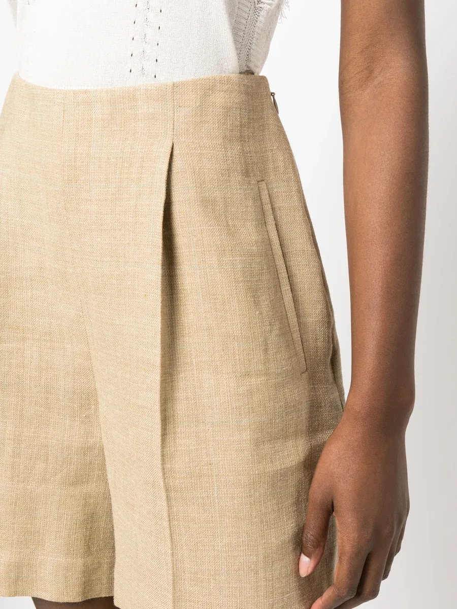 high-waisted tailored shorts 10